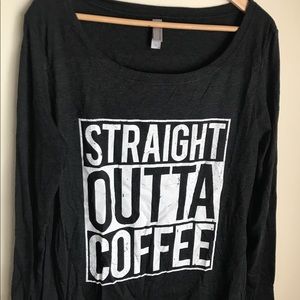 Straight Outta Coffee, Women’s Long Sleeve T-shirt